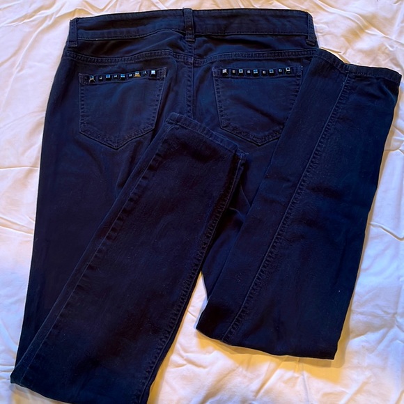 Stud Pocket Black Skinny Jeans - Picture 1 of 5